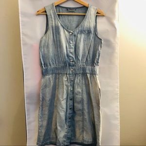 Noisy May Cotton Sleeveless Denim Mini Dress